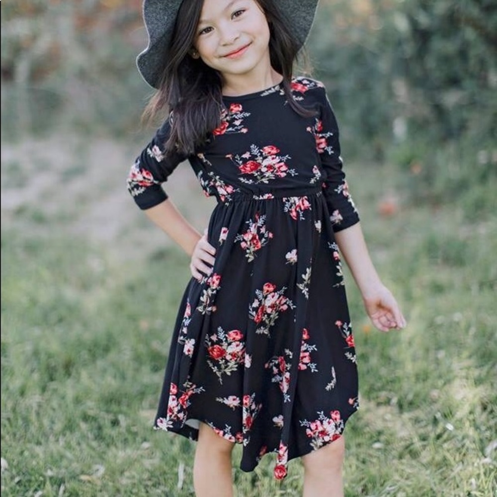 MANDY 3/4 SLEEVE SCOOP DRESS